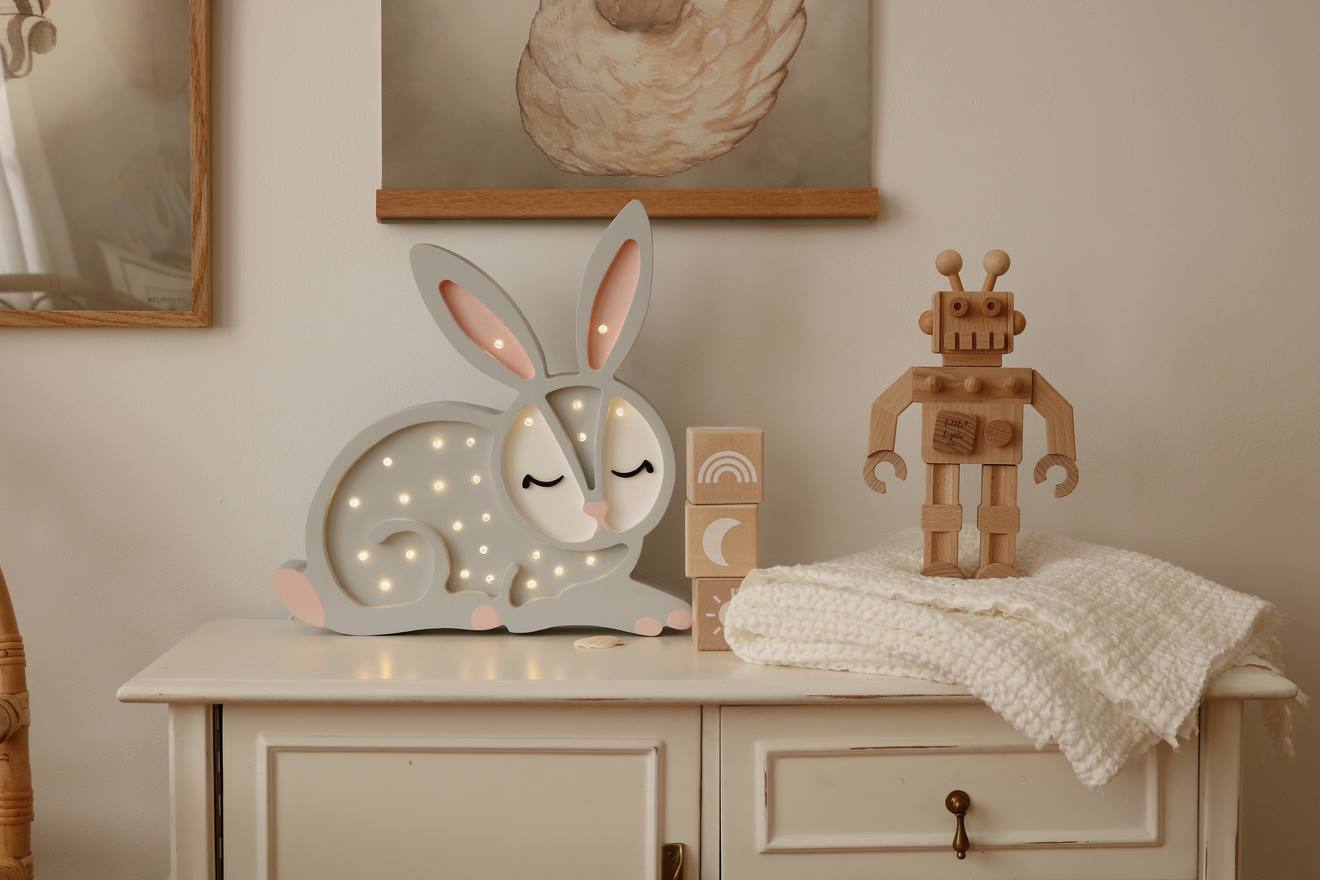 Lampe veilleuse Lapin LITTLE LIGHTS gris