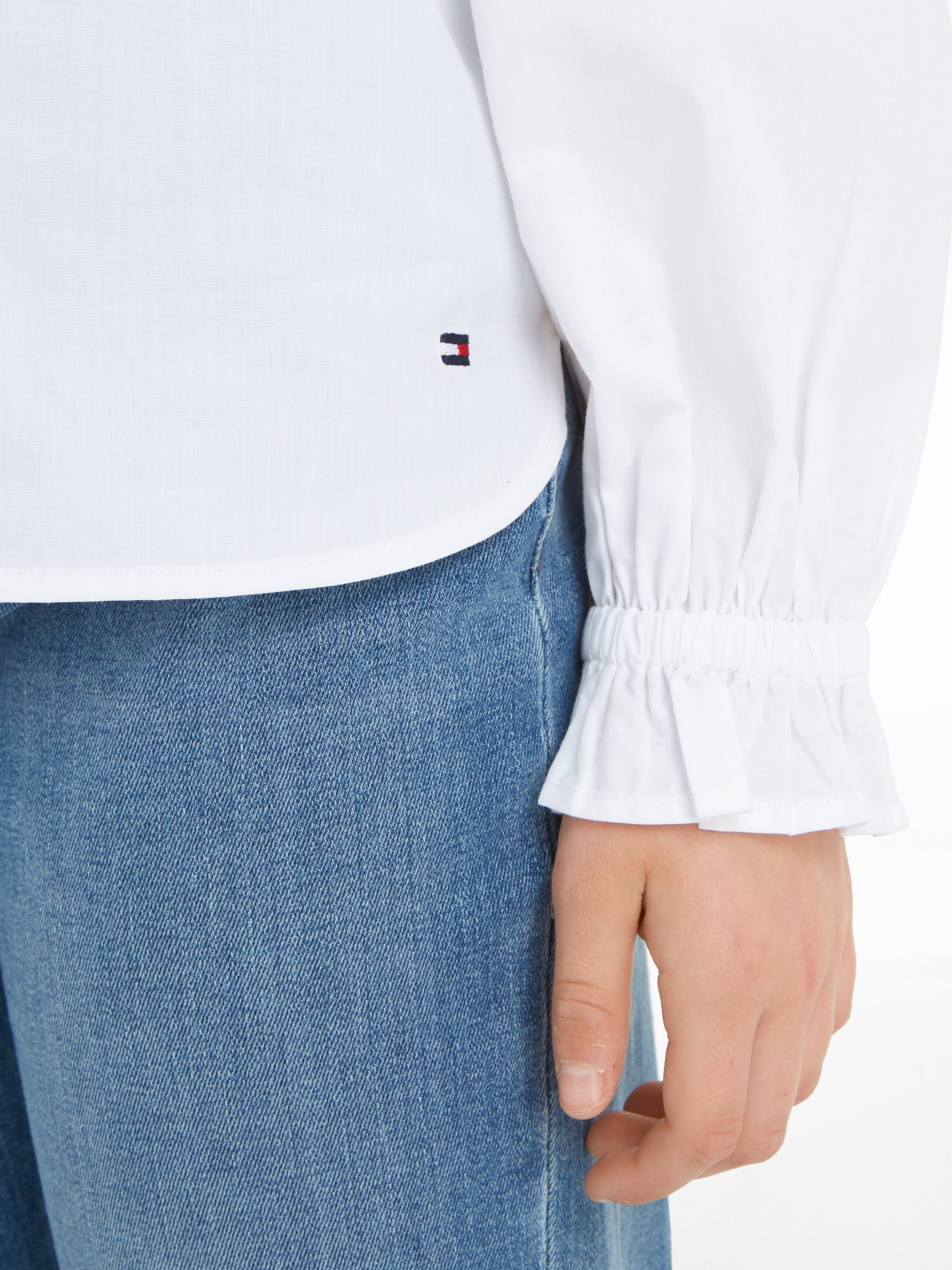 Tommy Hilfiger Klassische Bluse RUFFLE COLLAR SHIRT