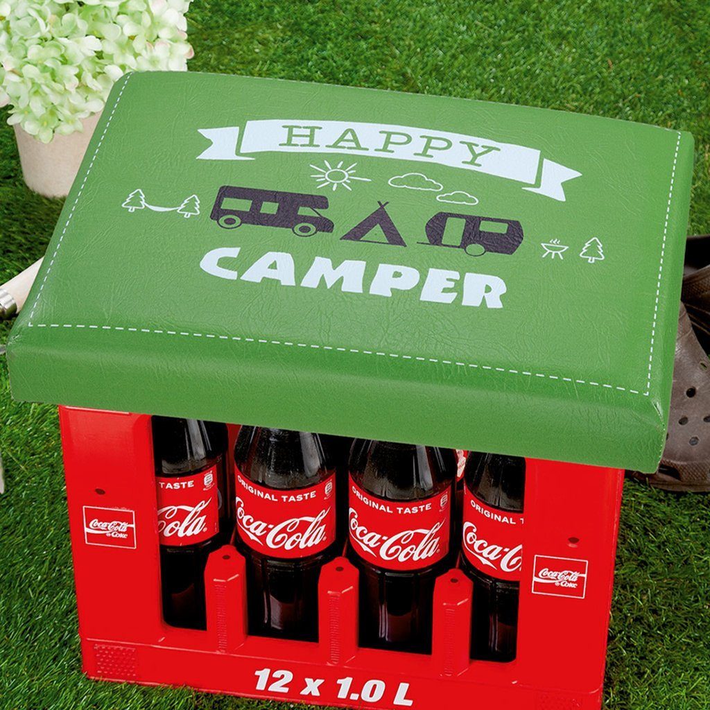 GILDE Sitzauflage Sitzpolster Happy Camper, wasserabweisend