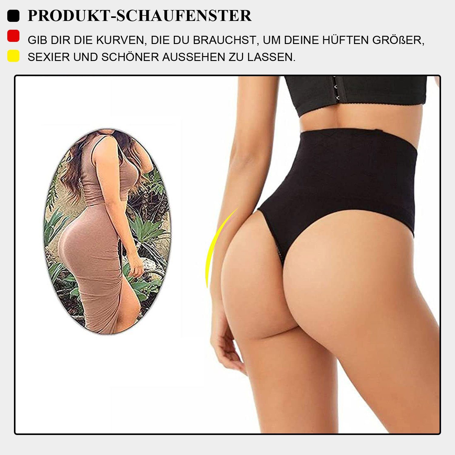 MAGICSHE Shaping-Body Damen Bauchkontrolle Tanga Shapewear Nahtlos Unterwäsche