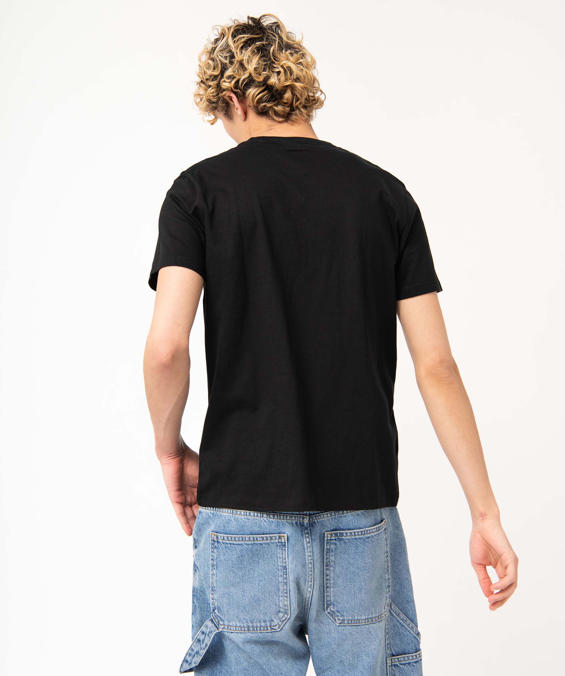 Tee-shirt homme imprimé fantaisie - Smiley noir | GEMO