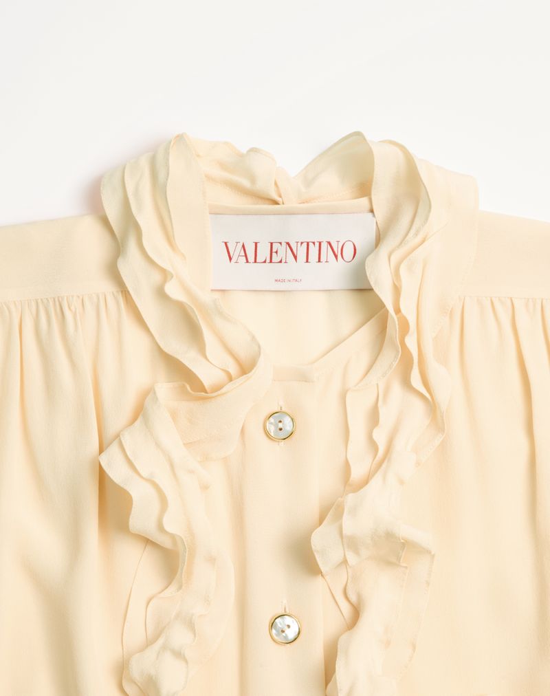 Camisa de crepe de chine