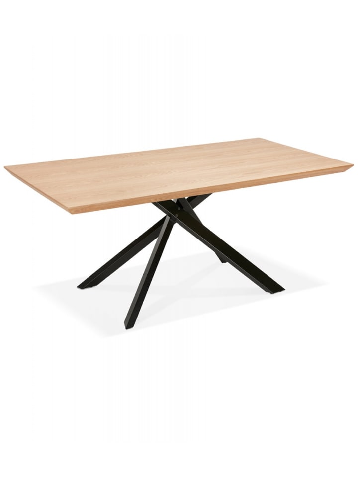 KADIMA DESIGN Esstisch WALABY Industriedesign | Designer Esszimmertisch in Beige-Schwarz günstig kaufen onesize