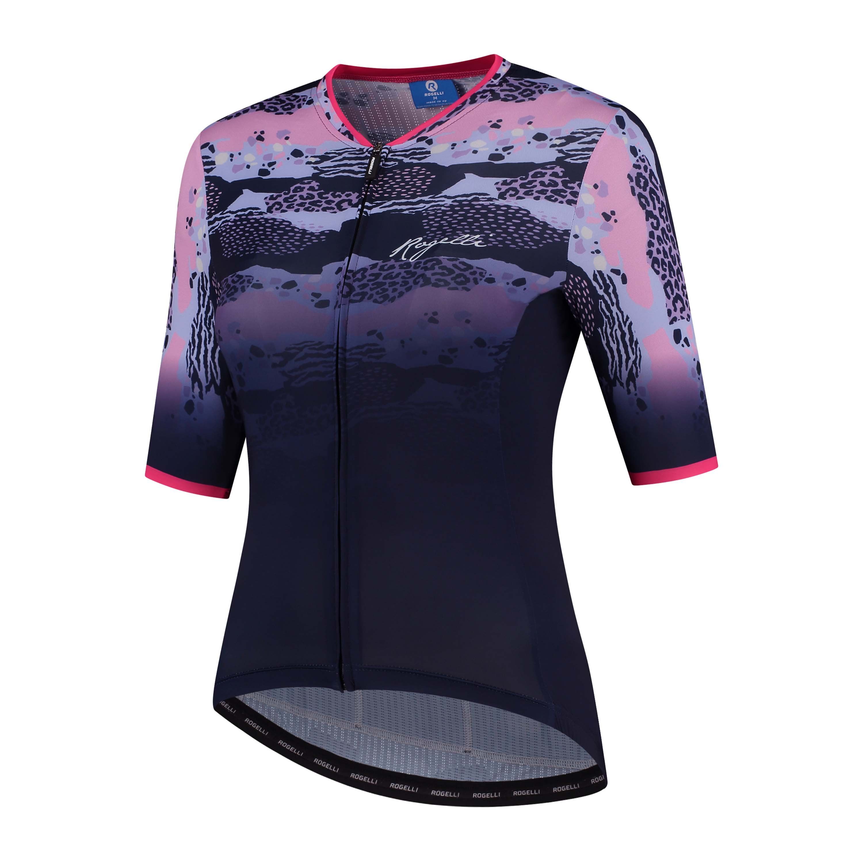 Rogelli Animal Blau/Rosa Damen Radtrikot Kurzarm
