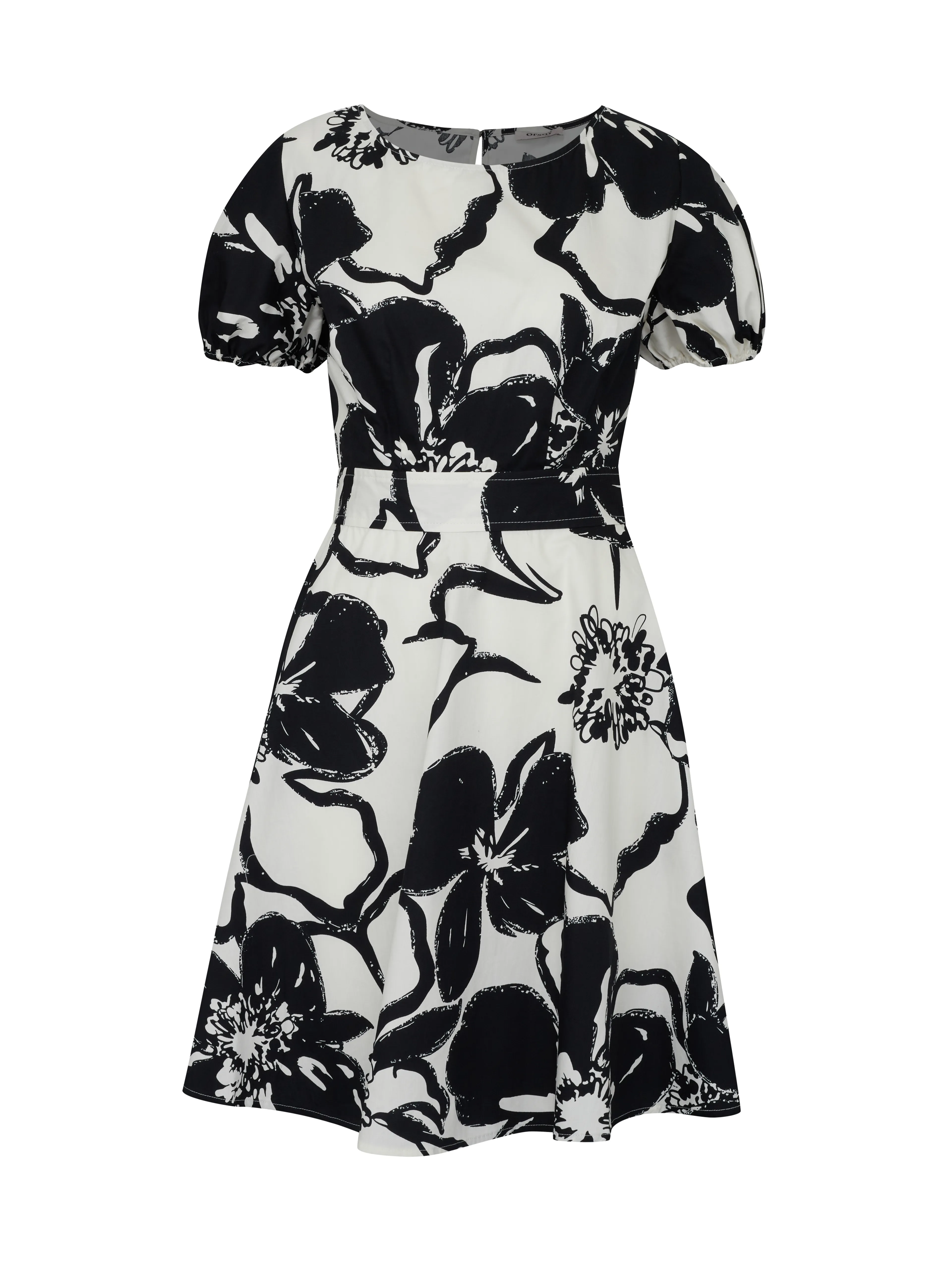 Schwarzes gemustertes Damenkleid ORSAY