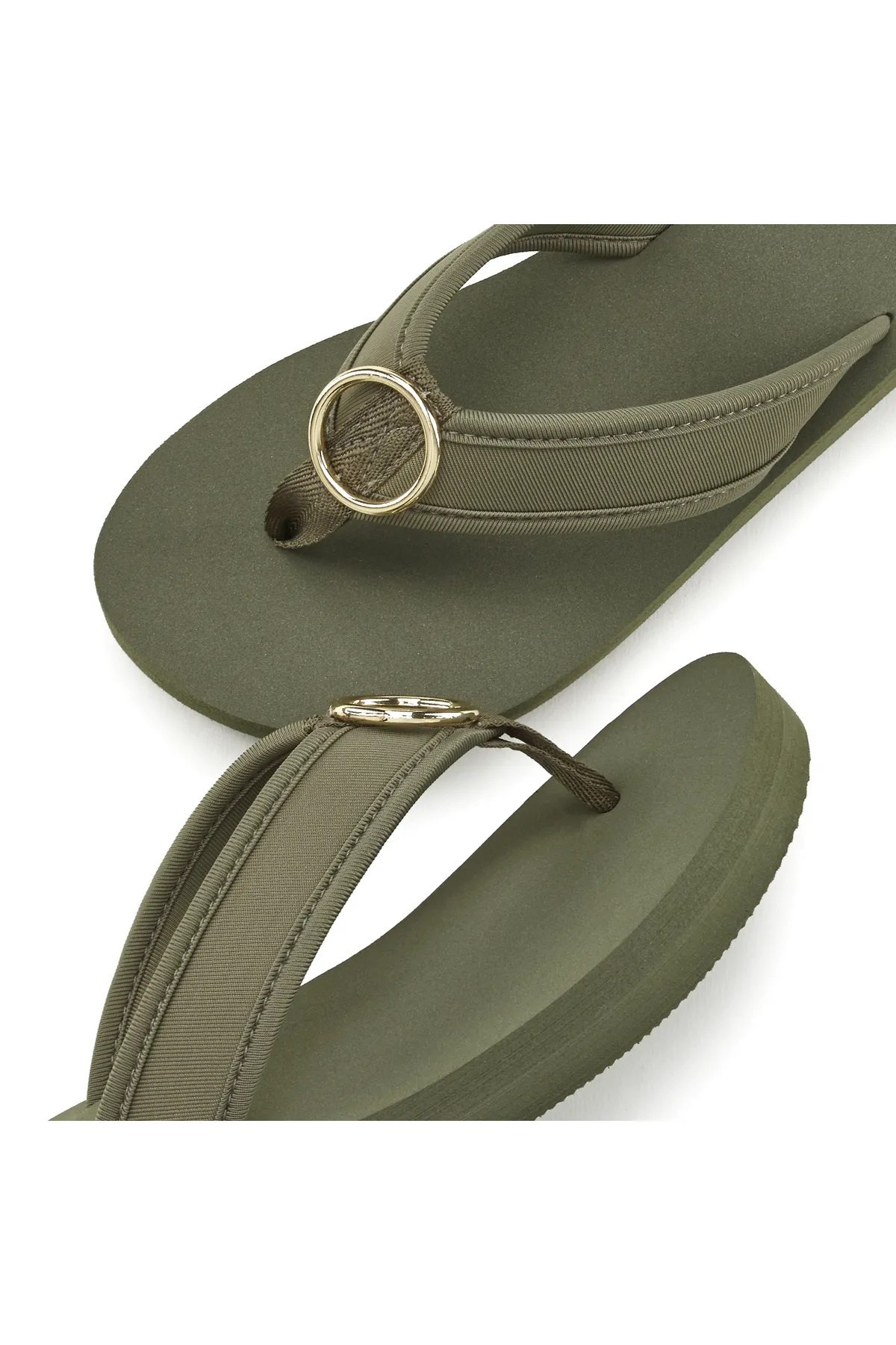 LASCANA  Sandalette - Grün - Flacher Absatz