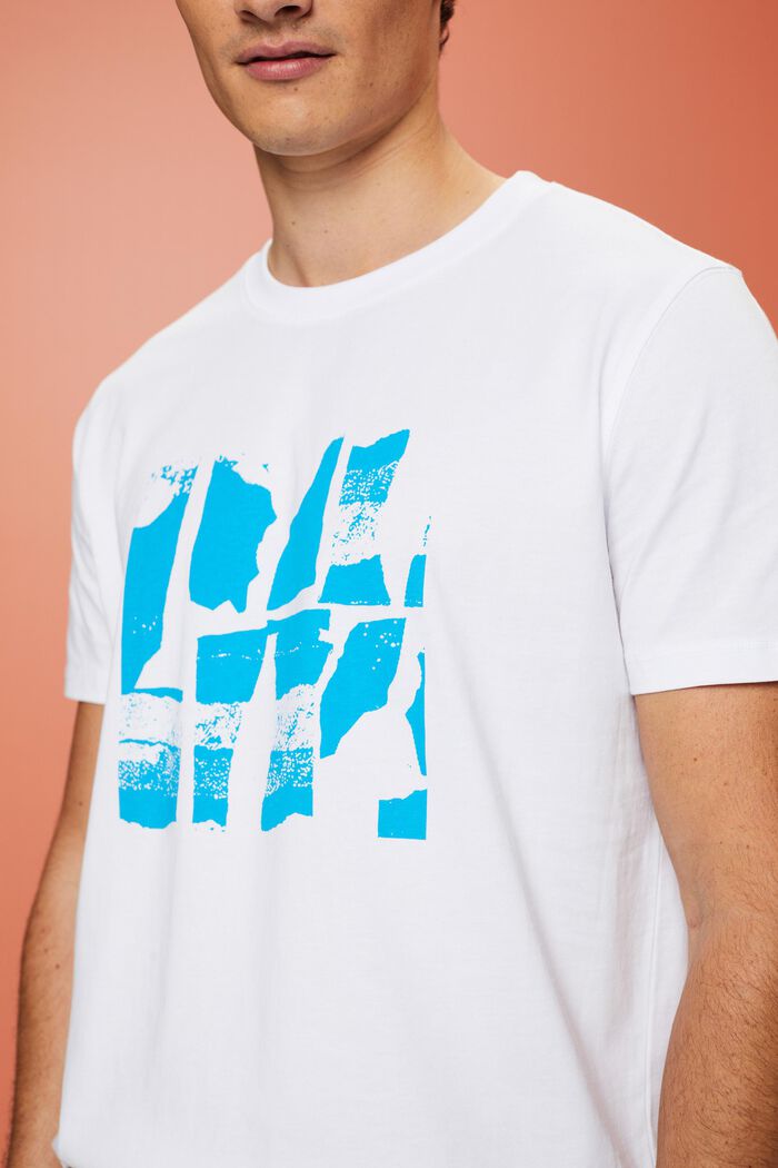 T-Shirt mit Frontprint, 100% Baumwolle