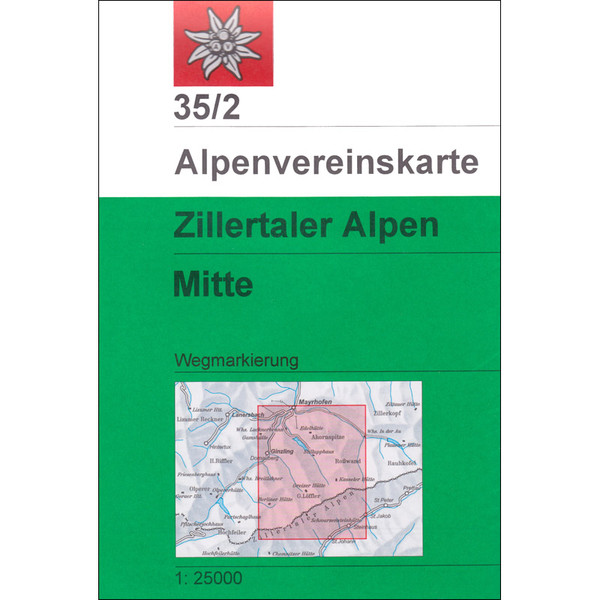 DAV 35/2 ZILLERTALER ALPEN MITTE - Wanderkarte