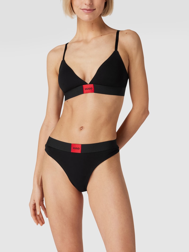 Triangel-BH mit Label-Patch Modell 'Triangle Red Label' in schwarz