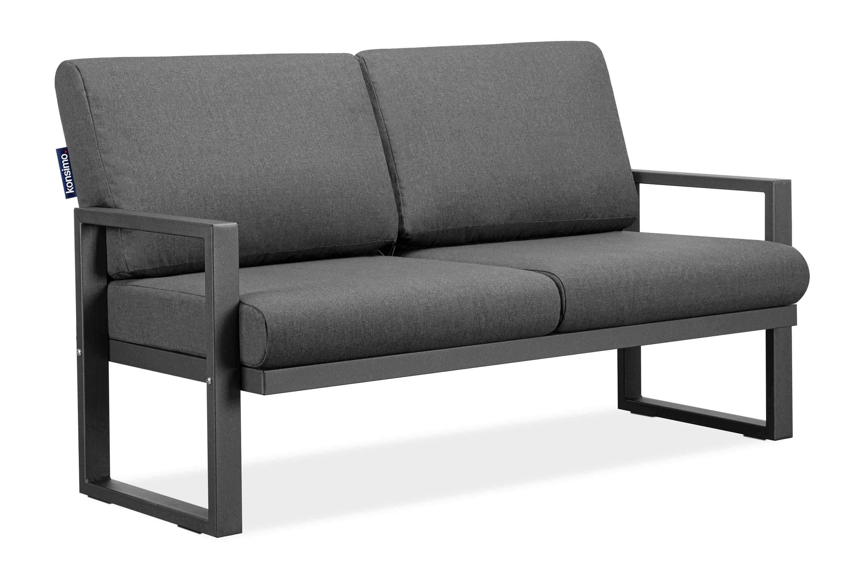 Konsimo Loungesofa FRENA Gartensofa 2, UV-Beständigkeit, rostbeständig, schmutzabweisende Eigenschaften