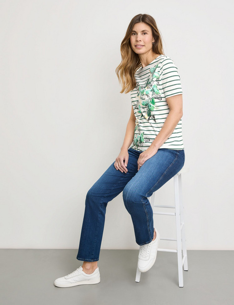 Gestreiftes T-Shirt aus Baumwolle
