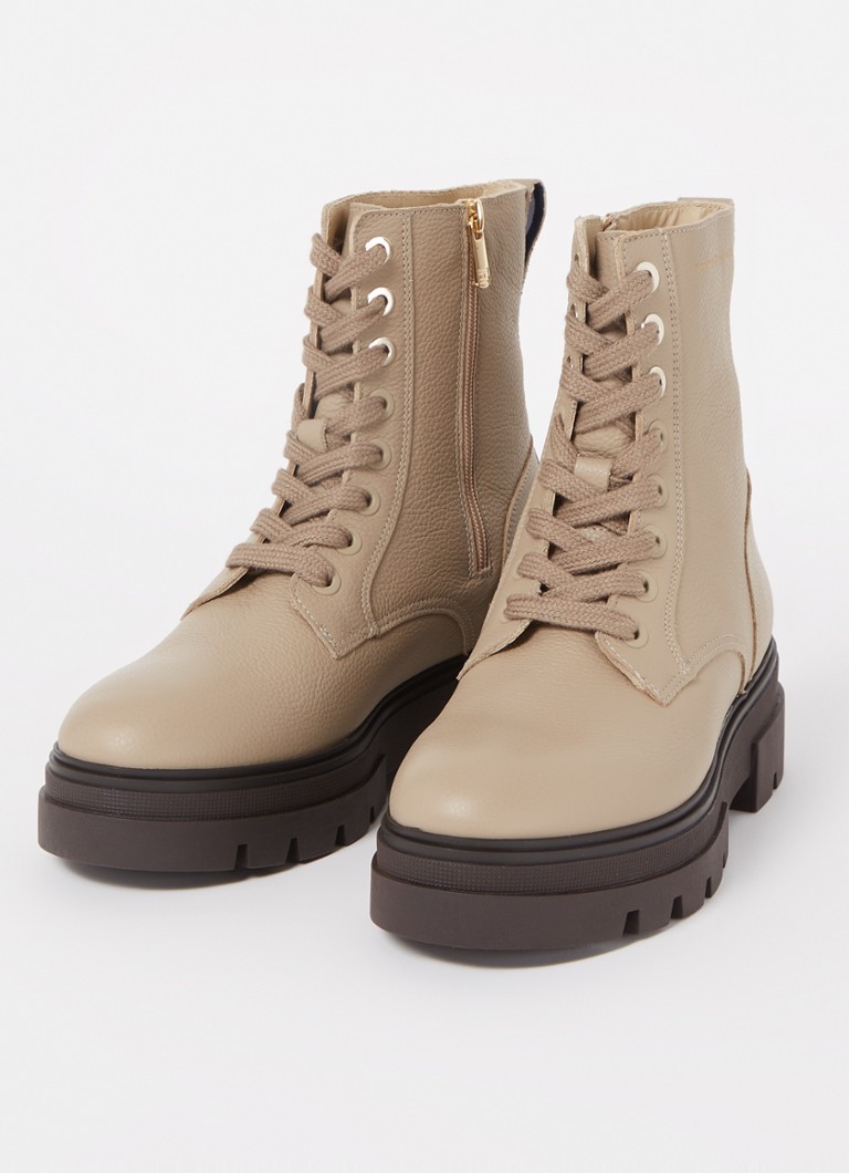 Ghete din piele cu șireturi Tommy Hilfiger