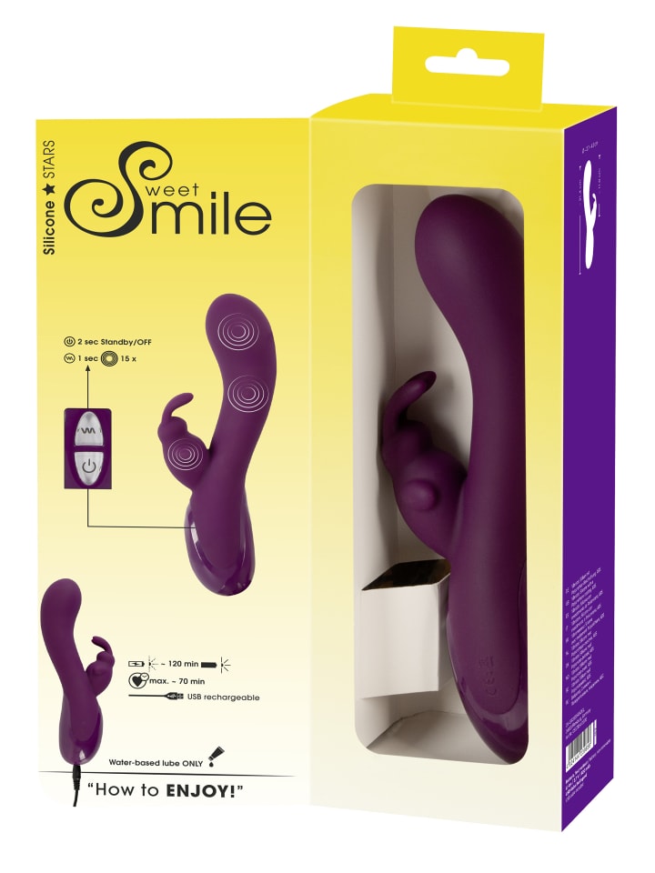 Sweet Smile Rabbitvibrator G-Spot Rabbit Vibrator in lila günstig kaufen 21,2 cm
