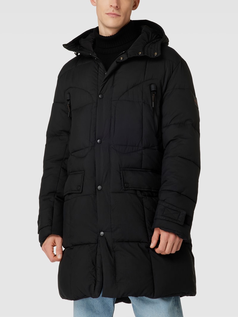 Jacke mit Label-Details Modell 'OTRIKA' in schwarz