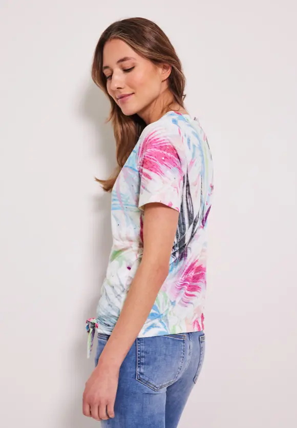 CECIL Burn Out Print Shirt