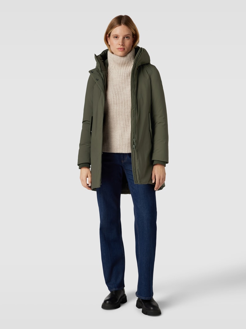 Parka mit Label-Patch Modell 'NELLIE' in khaki