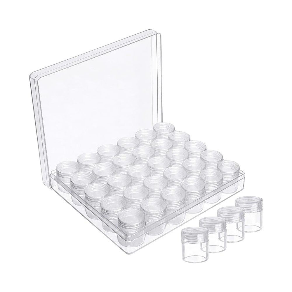 Runxizhou Kosmetikkoffer Transparente Kleine Dosen mit Deckel Plastik mit 30 Creme Dosen (1-tlg)