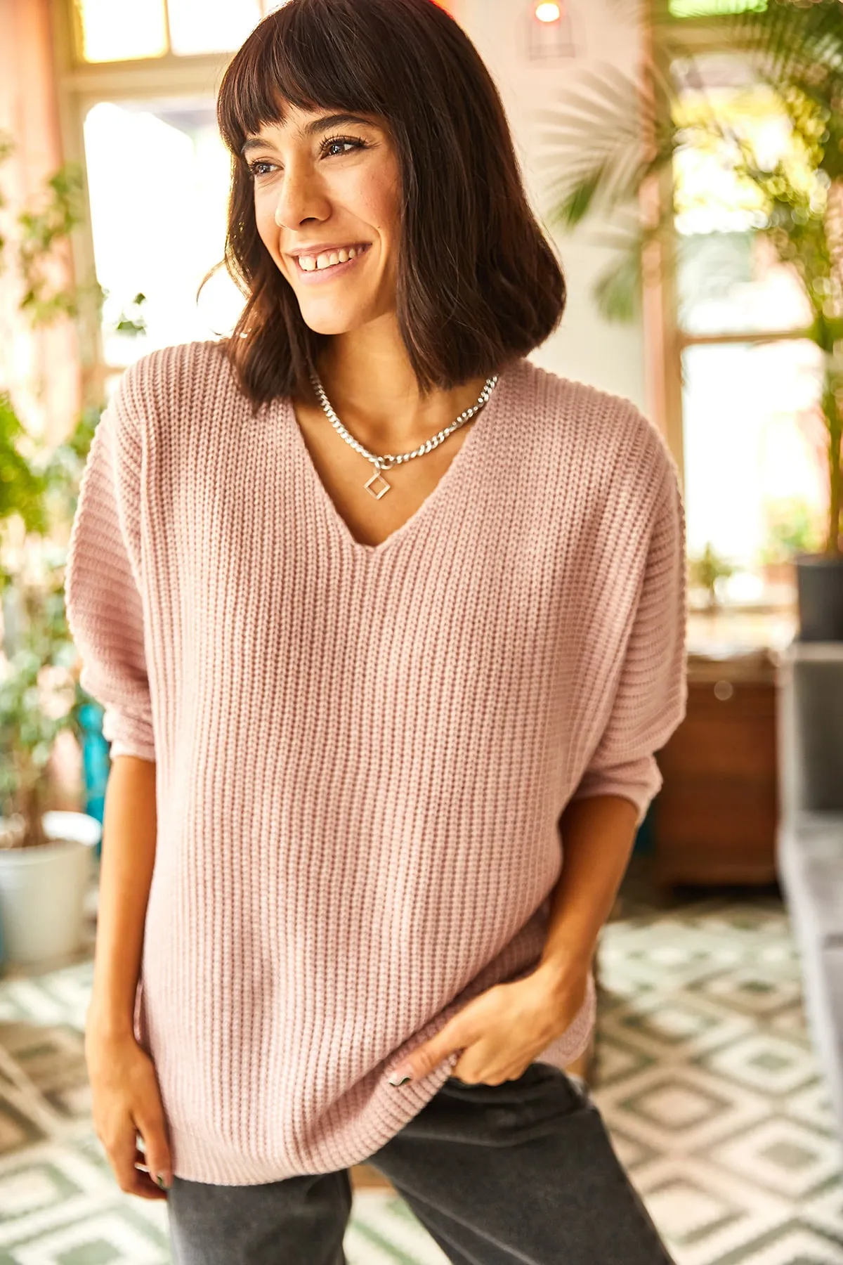 Olalook  Pullover - Rosa - Regular Fit