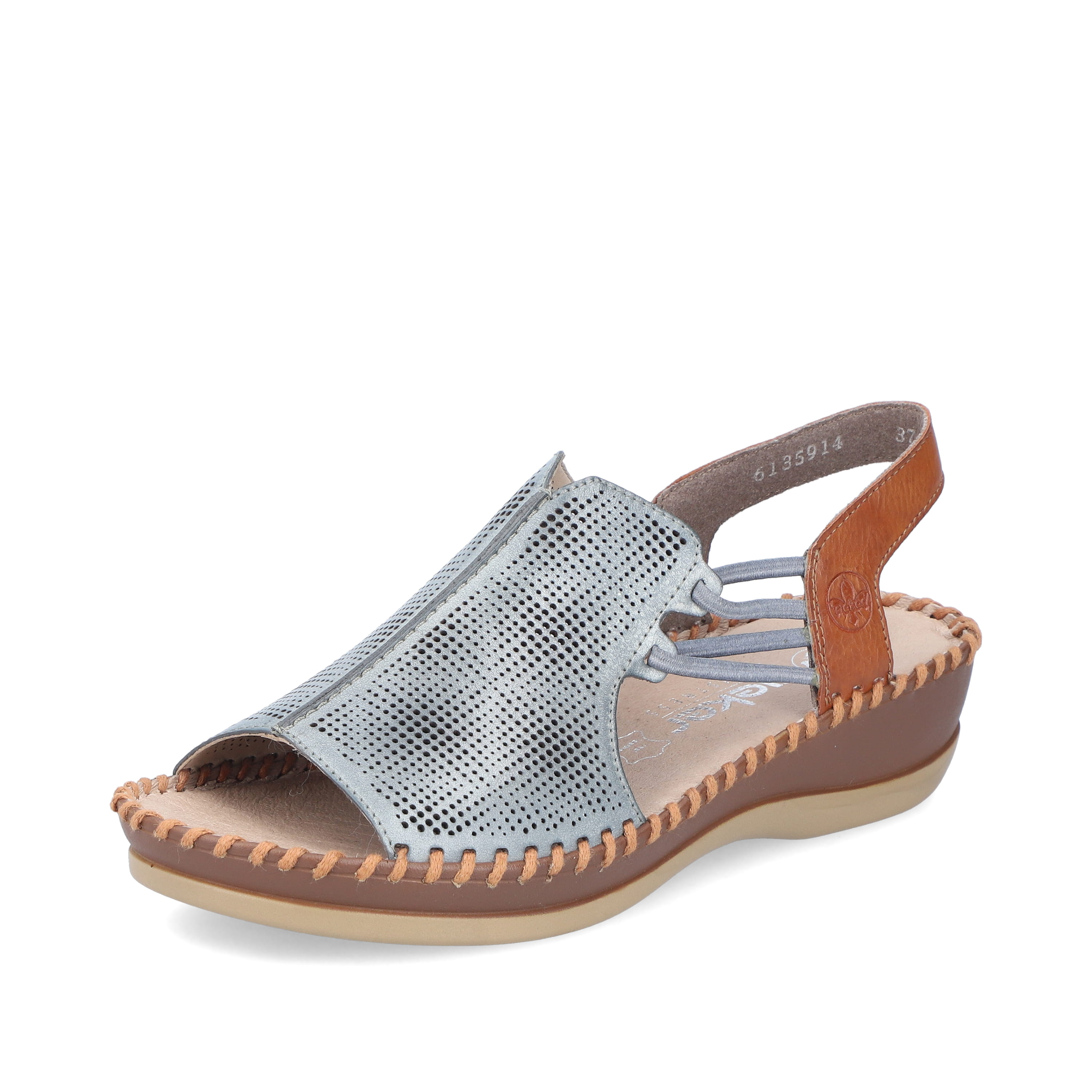 Rieker Damen Riemchensandalen blaugrau