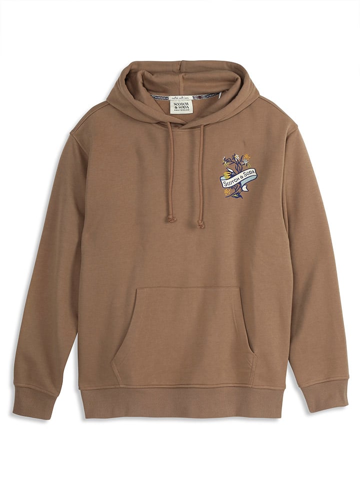 Scotch & Soda Hoodie in Hellbraun günstig kaufen