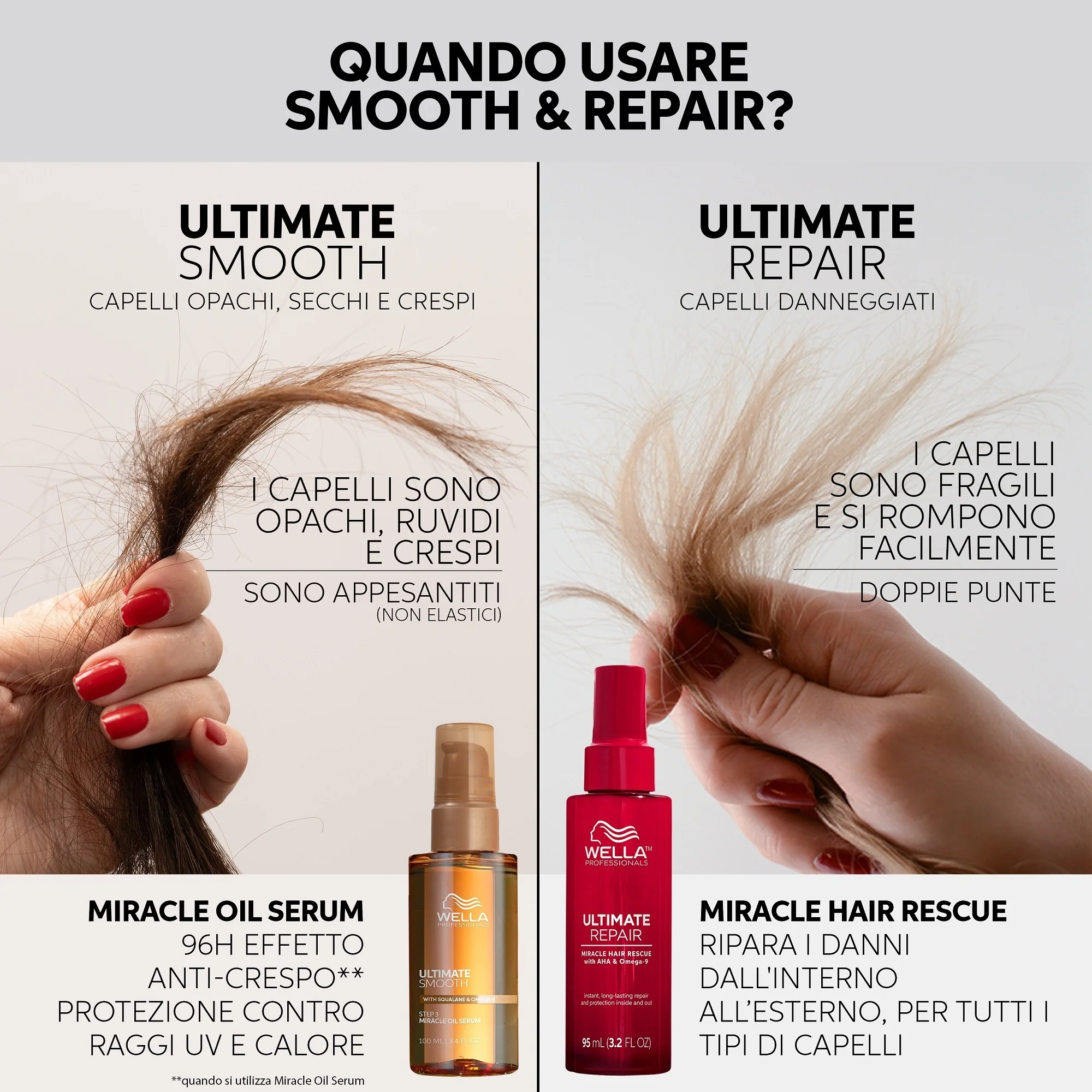 Ultimat glatt mirakeloljeserum - håroljestyling og -finish, hårserumstyling og -finish