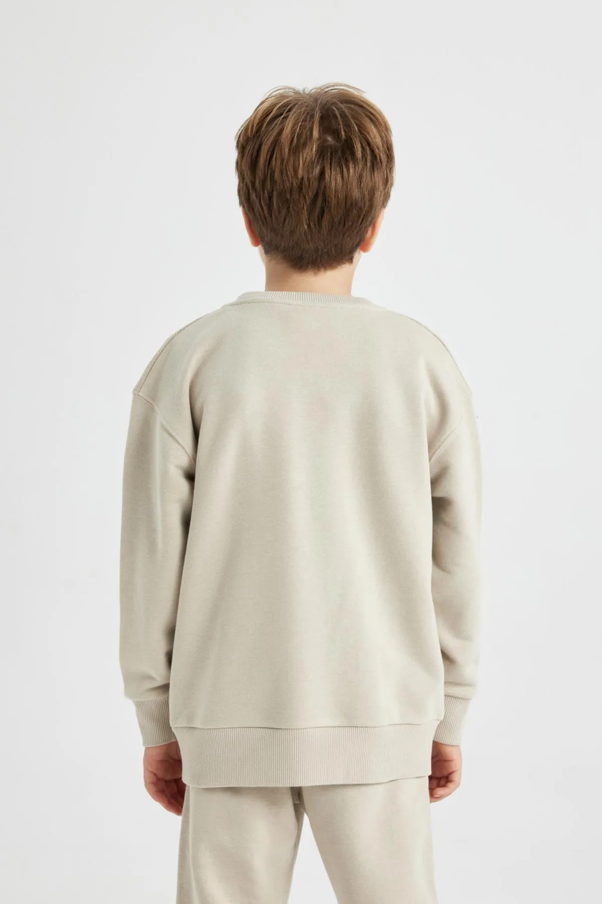 DeFacto  Bedrucktes, dickes Sweatshirt mit Rundhalsausschnitt für Jungen in Oversize-Passform