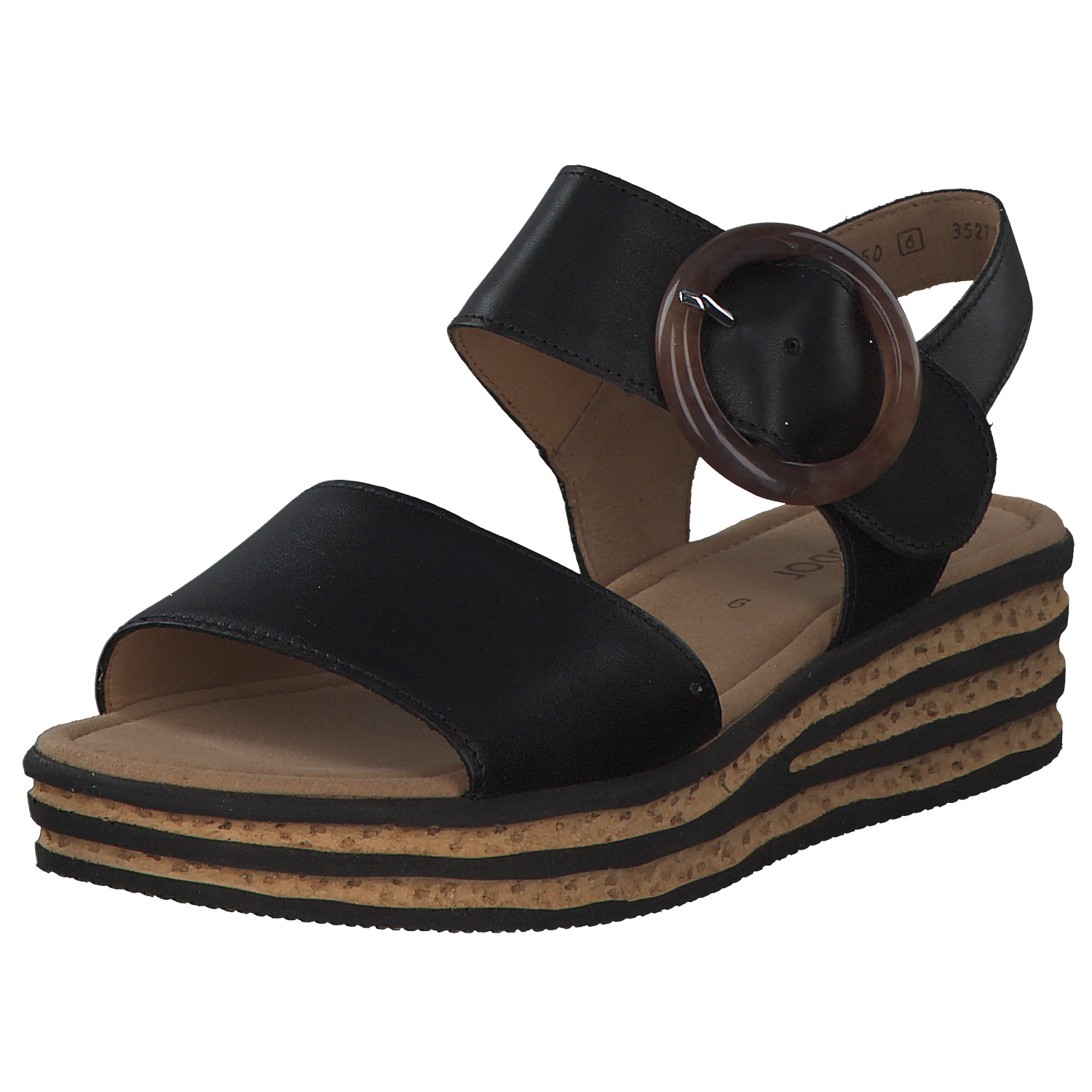 Gabor 84.550, Plateau-Sandaletten, Damen, Schwarz