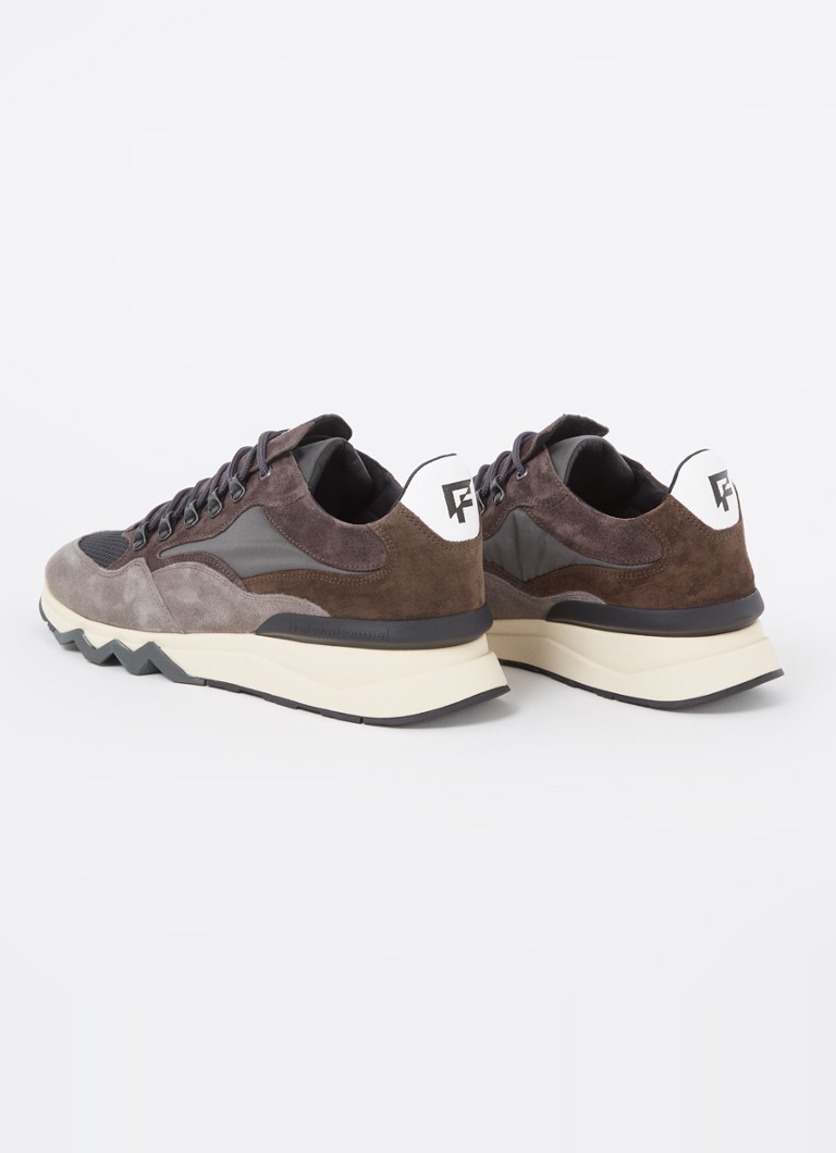Floris van Bommel De Zager 01.21 suede sneaker with mesh details
