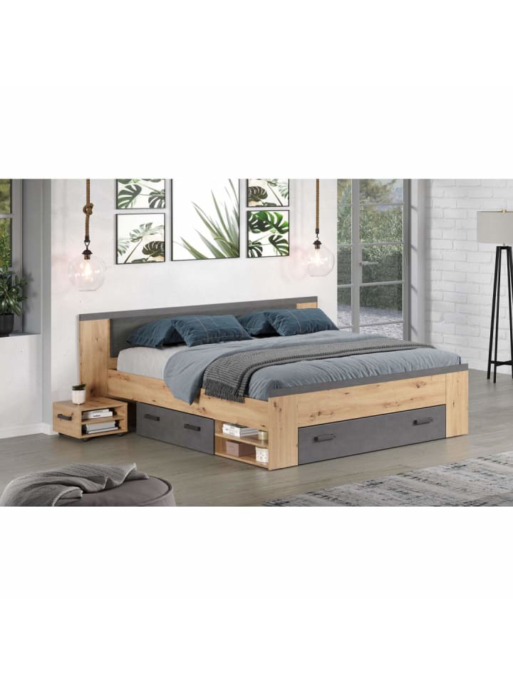 ebuy24 Bett Follow Eiche 230 x 203 cm günstig kaufen onesize