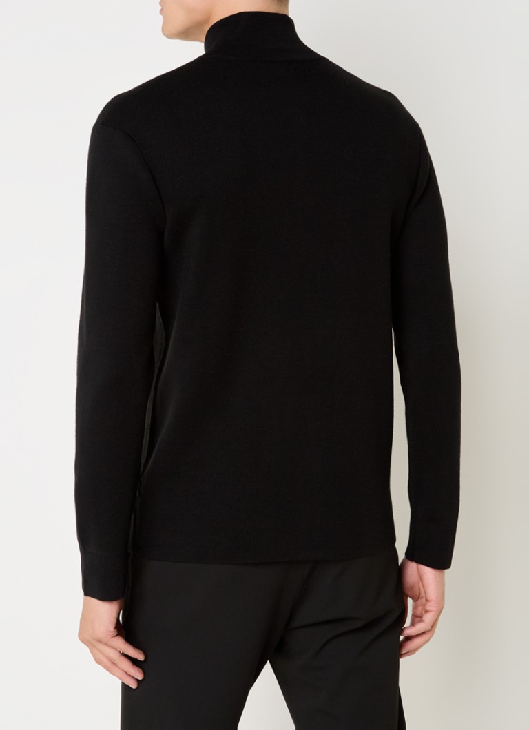 NN.07 Harald fine-knit sweater with half zip in wool blend