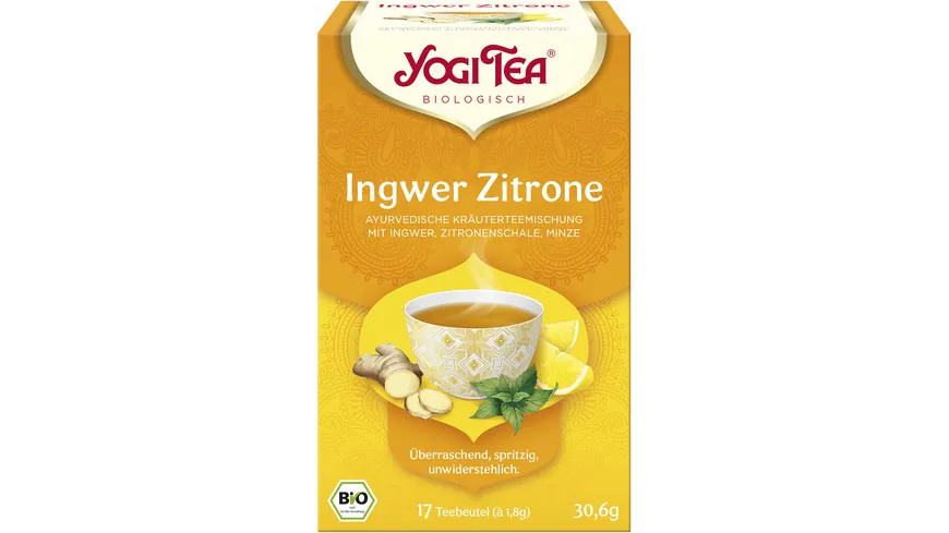 YOGI TEA Bio Kräuterteemischung Ingwer Zitrone 30.6 g