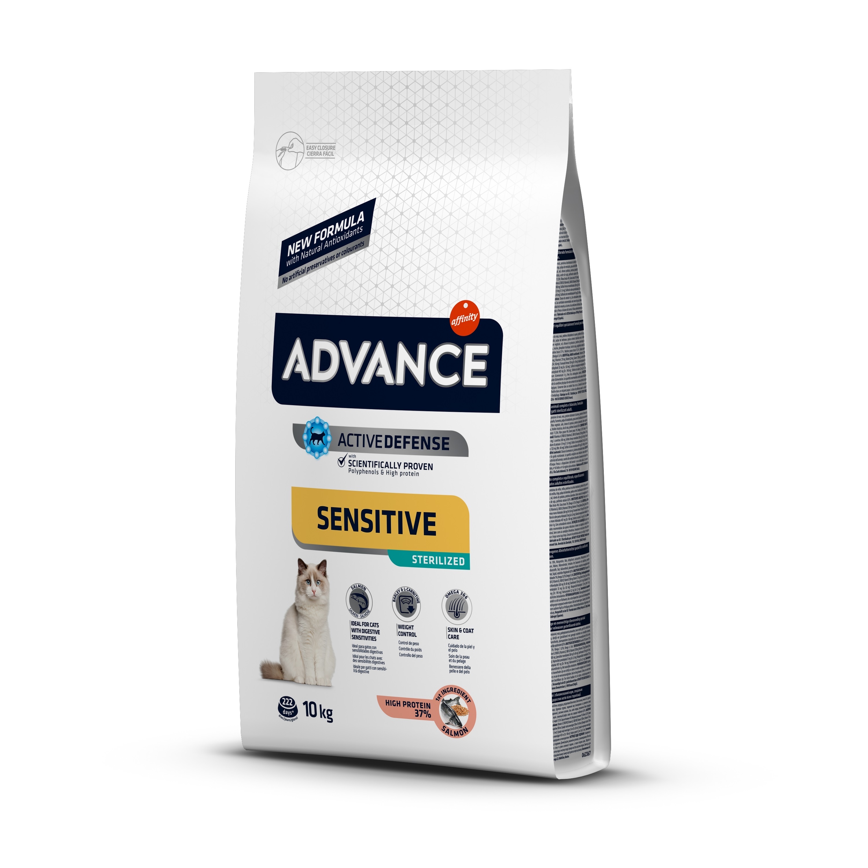 ADVANCE Trockenfutter ADVANCE Affinity Sensitive Kroketten mit Lachs für ausgewachsene, sterilisierte Katzen. 10kg