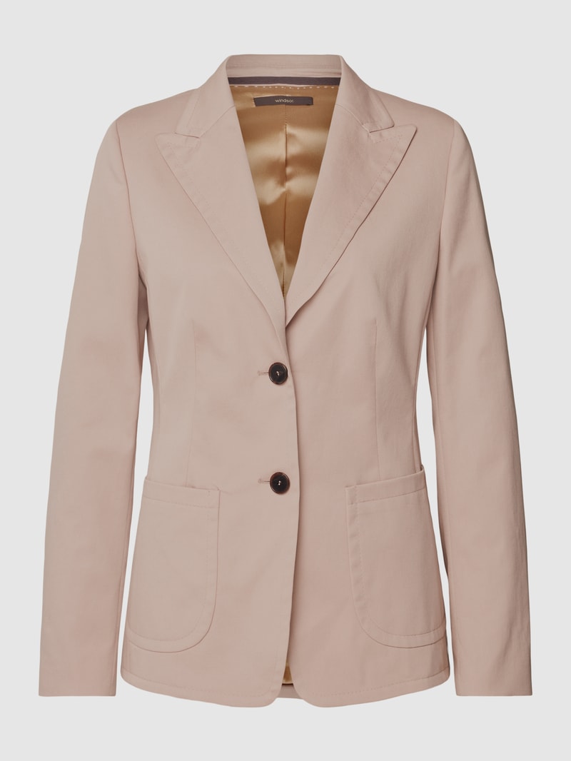 Blazer mit Reverskragen in taupe