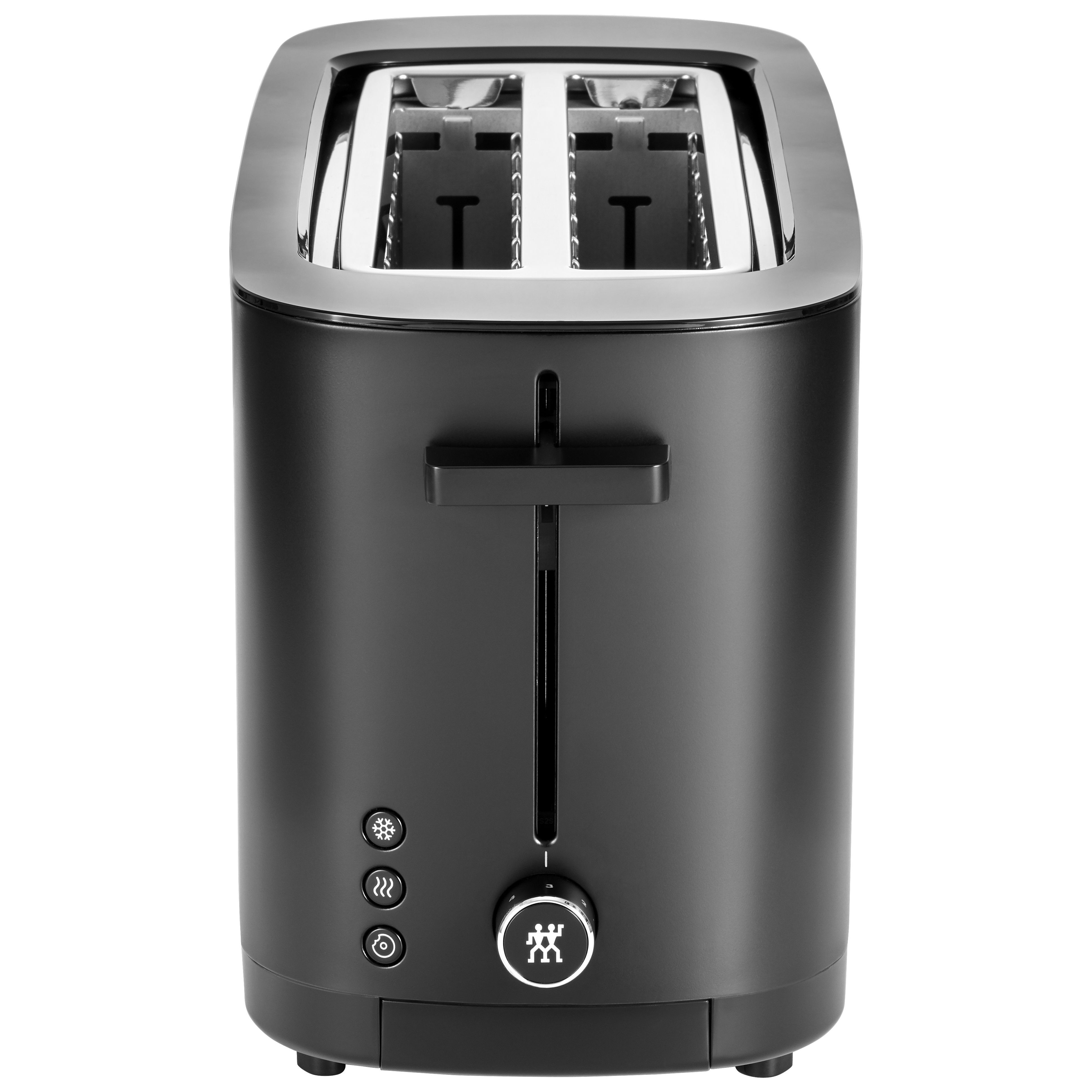 Toaster, 2 Schlitze lang, Schwarz