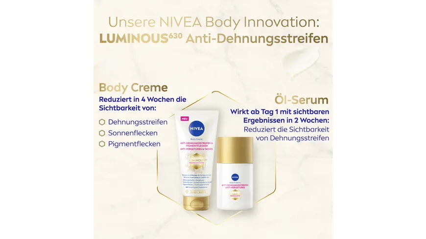 Nivea Luminous Body-Öl-Serum Anti-Dehnungsstreifen 100 ml