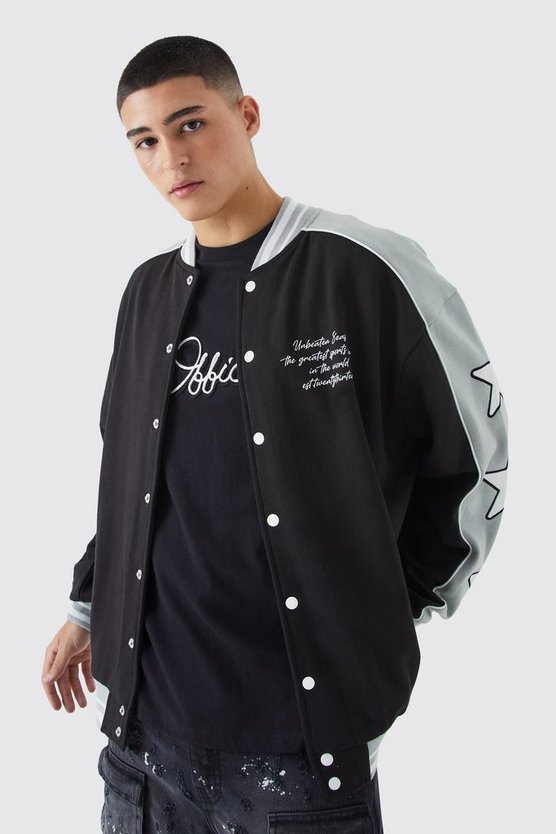 Oversize Jersey-Bomberjacke