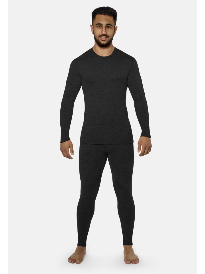 Normani Outdoor Sports Herren Merino Unterwäsche-Set Melbourne/Sydney in Anthrazit günstig kaufen