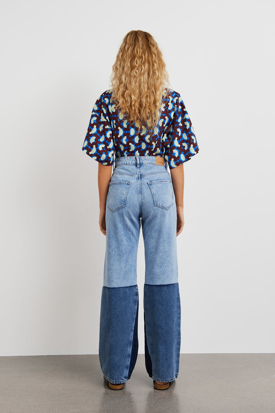 Block wide jeans