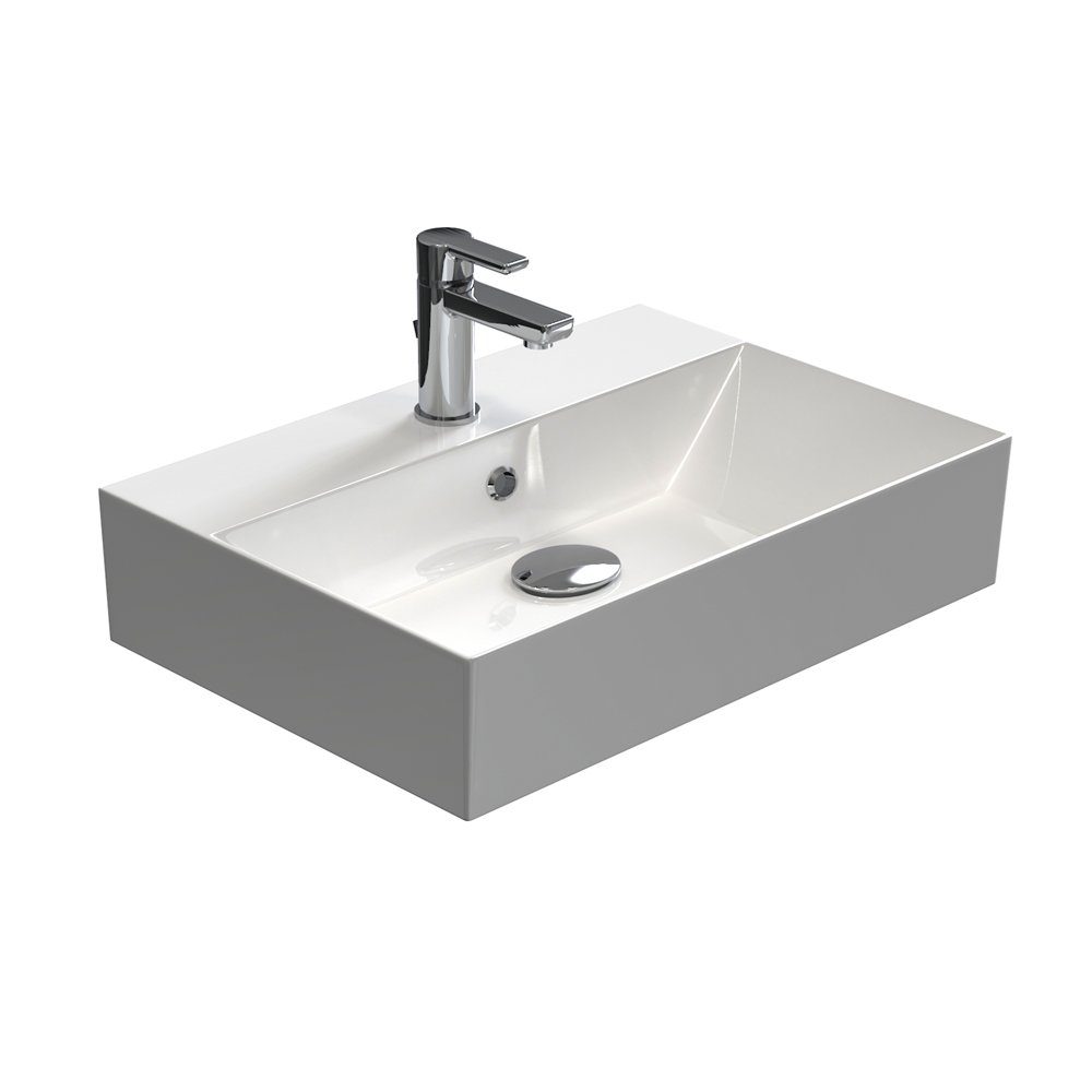 Aqua Bagno Aufsatzwaschbecken Aqua Bagno, Design Waschbecken Hängewaschbecken (Packung)