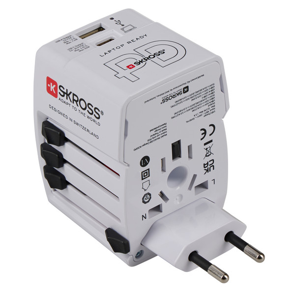 WORLD USB CHARGER AC65PD WITH USB-C CABLE - Reisestecker