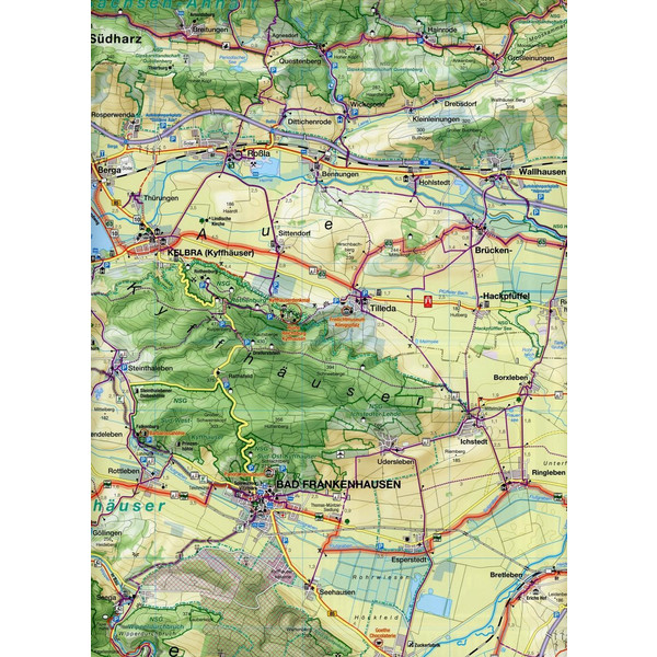 Südharz, Kyffhäuser Fahrradkarte 1 : 75 000 - Fahrradkarte