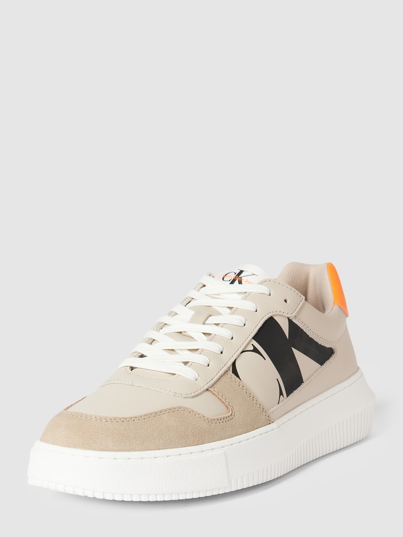 Sneaker mit Label-Details Modell 'CHUNKY' in beige