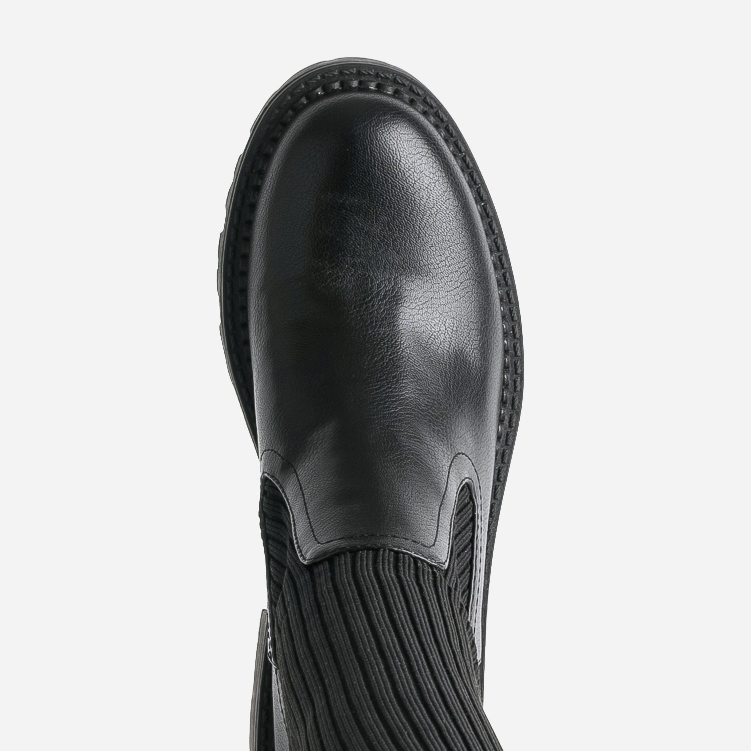 Botte-chaussette TEXTO noire bi matière