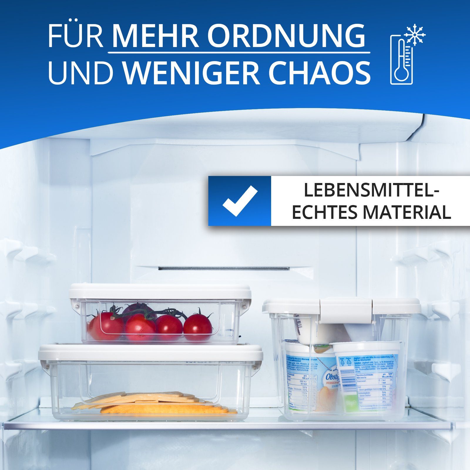 astor24 Aufbewahrungsbox Aufbewahrungsbox Deckel Kunststoffbox Transparent Regalbox Lagerbox (Spielzeugbox, 5 St), 16 verschiedene Größen Stapelbox Kiste Lagerbox Werkstatt Garten