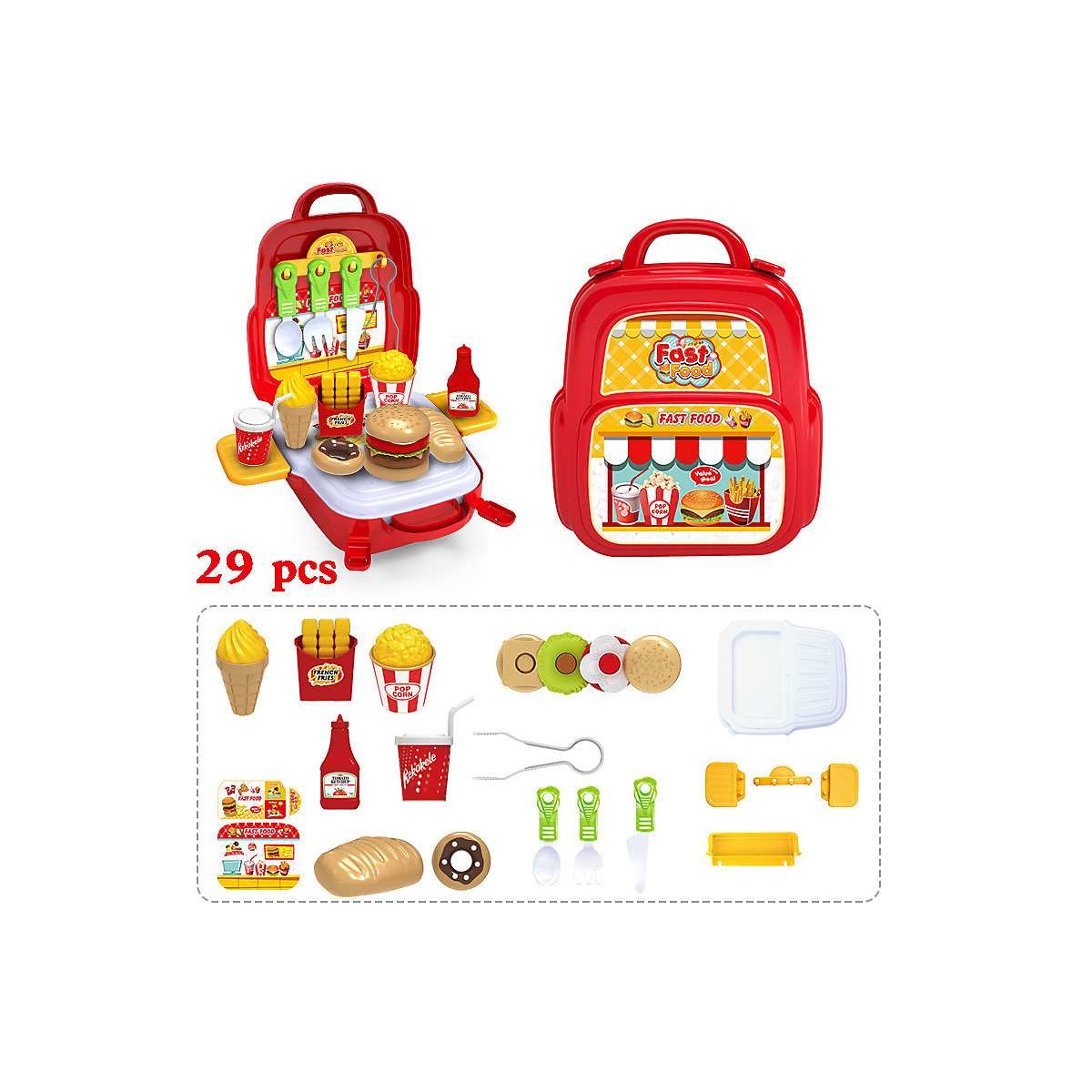 Rucksackspielzeug für Kinder Simulations-Spielhaus-Set