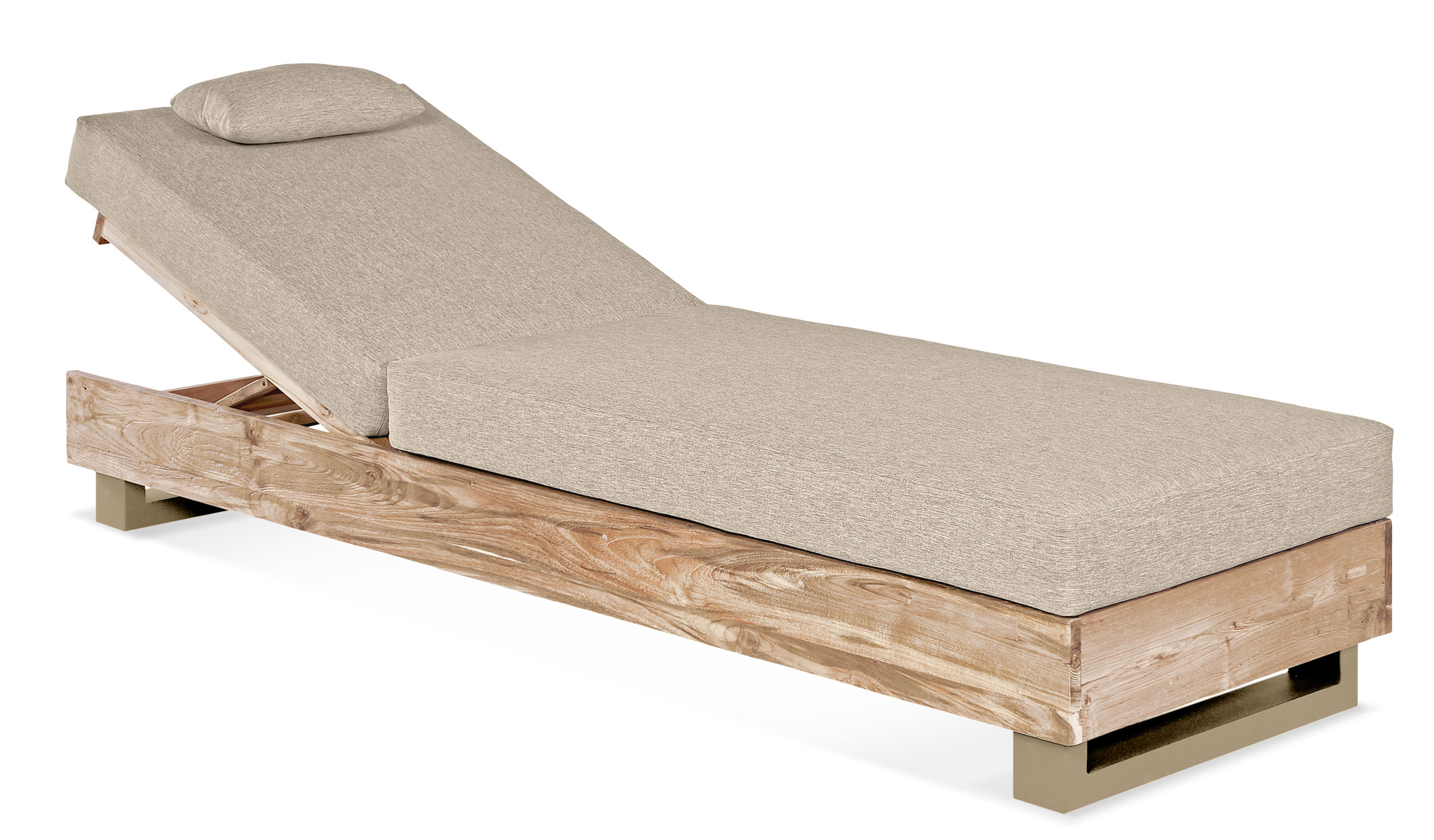 OUTDOORGartenliege Teak Weiss