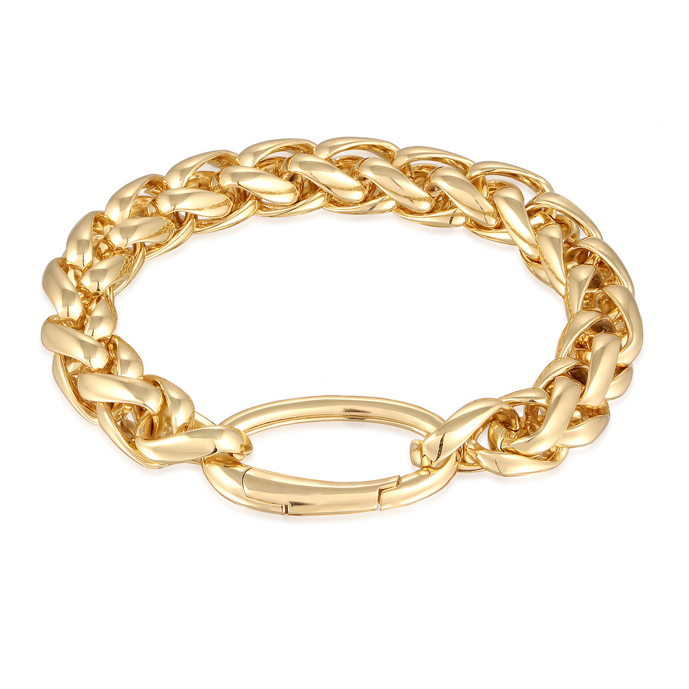 Elli Elli Bracelet Femmes Maillons Basique Fermoir d'Anneau Couleur Or Bracelet
