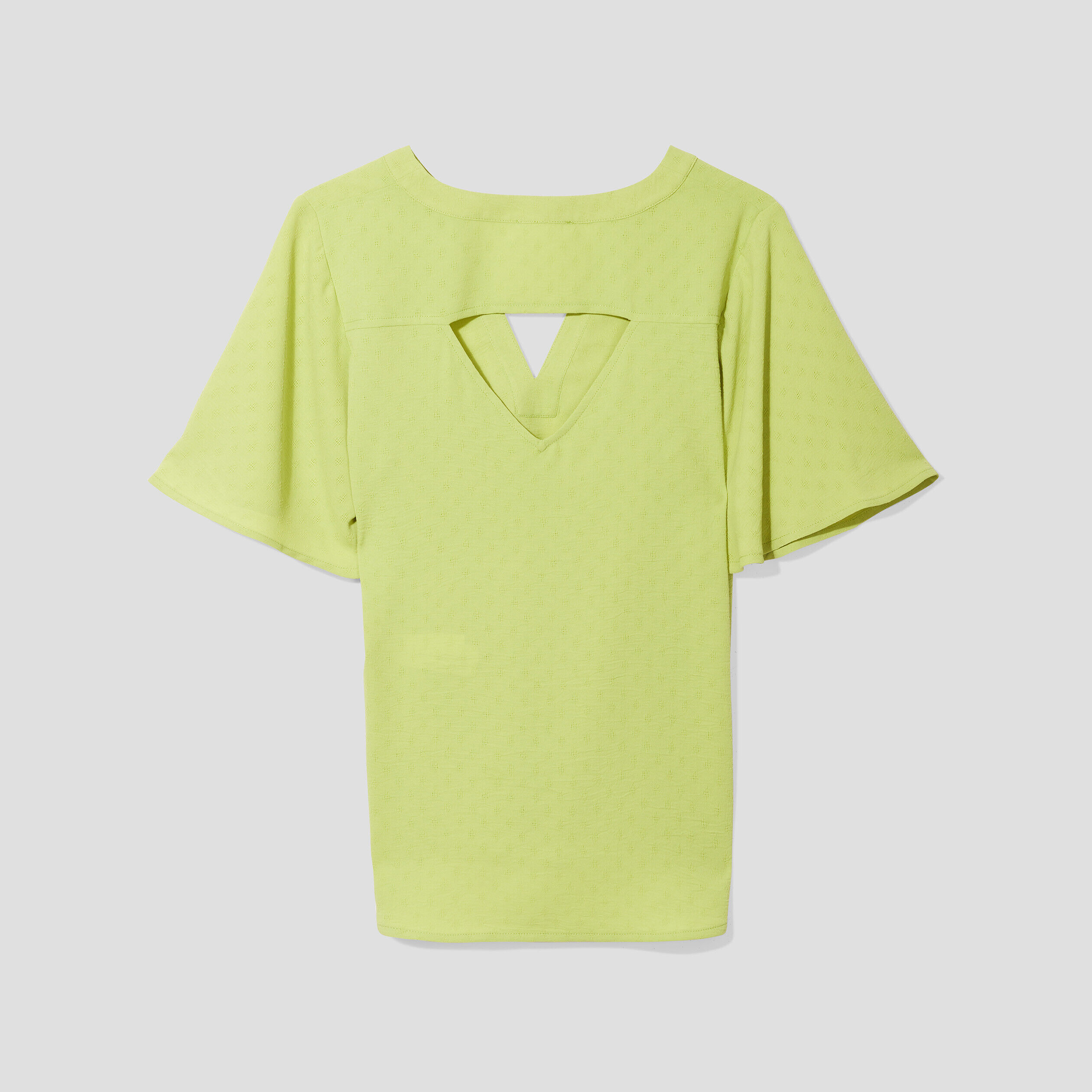 Blouse manches courtes vert anis femme | Cache Cache