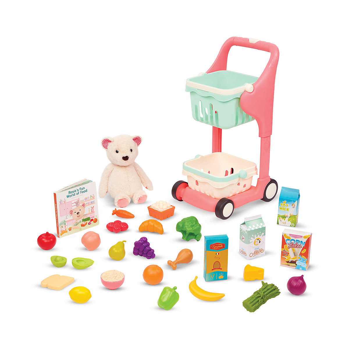 B. Shop & Glow - Musikalischer Einkaufswagen mit Teddybär
