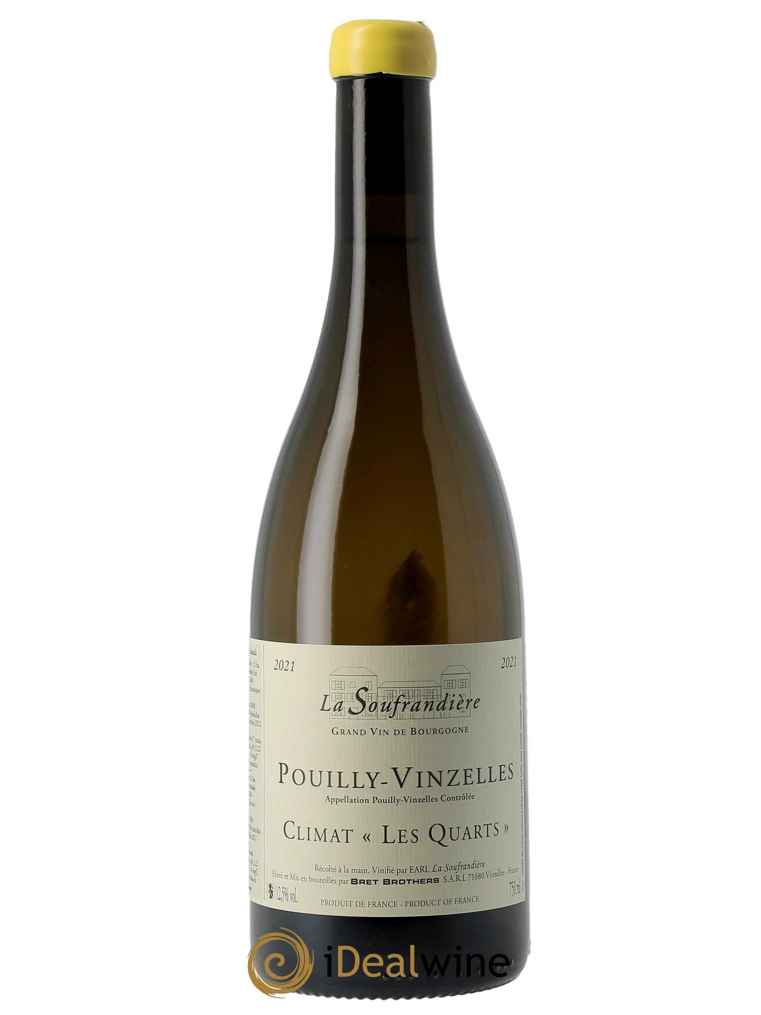 Pouilly-Vinzelles Les Quarts La Soufrandière - Bret Brothers  2021 - Lot de 1 Bouteille
